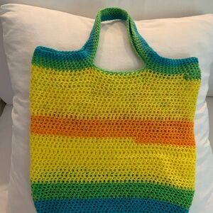 Custom Colorful Crochet Tote Bag